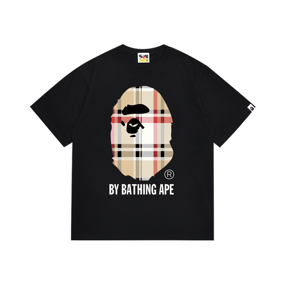 BAPE Check Ape-Face Graphic T-Shirt — front