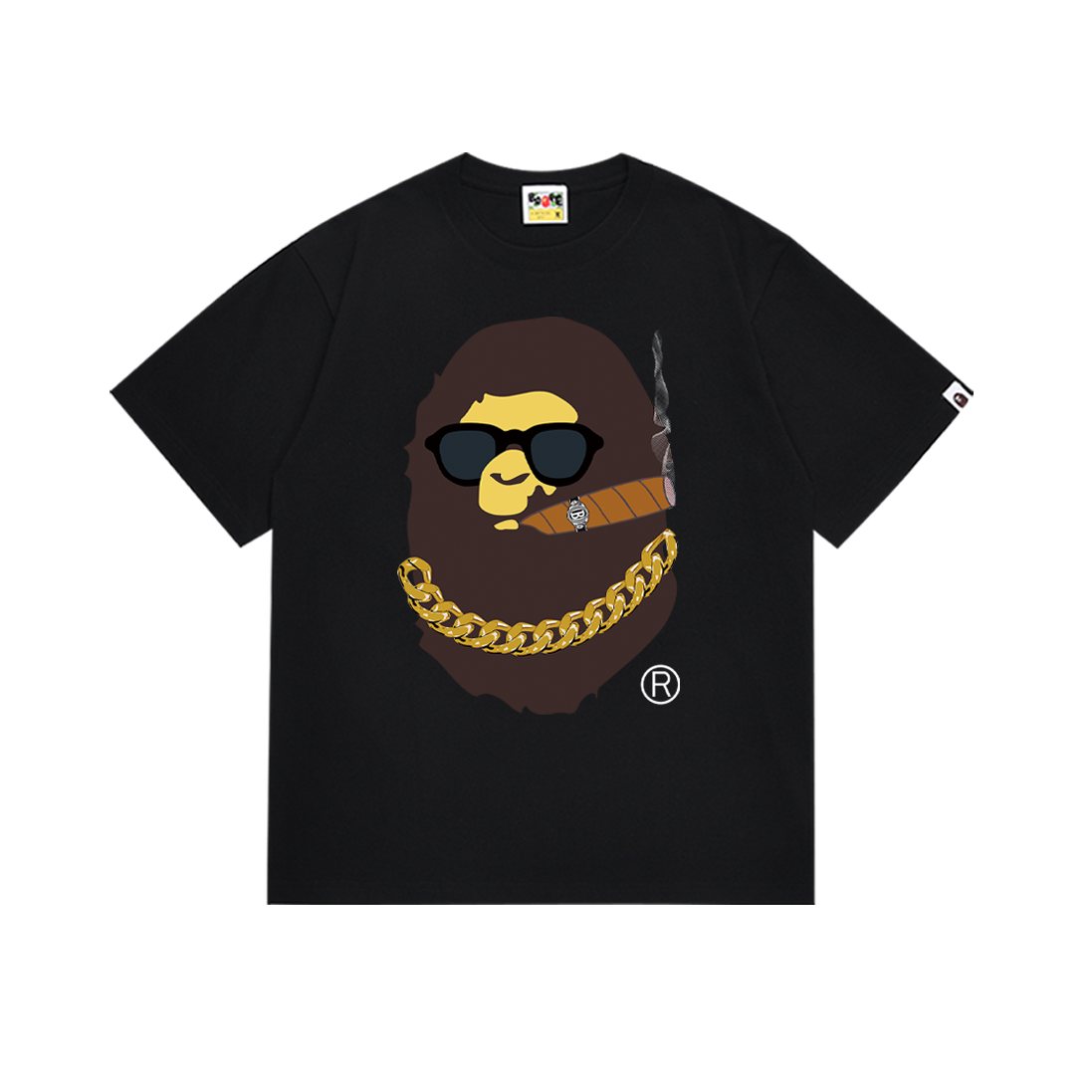 BAPE Ape Cigar Chain Graphic T-Shirt — front