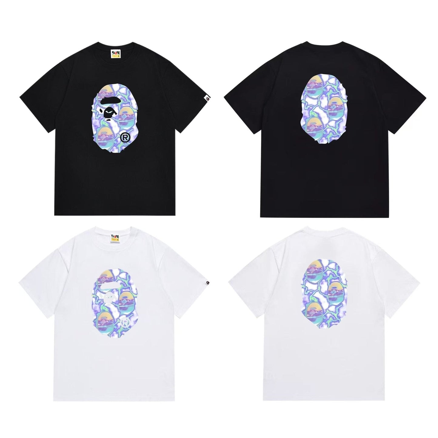 BAPE Front and Back Graphic T-Shirt — comparison