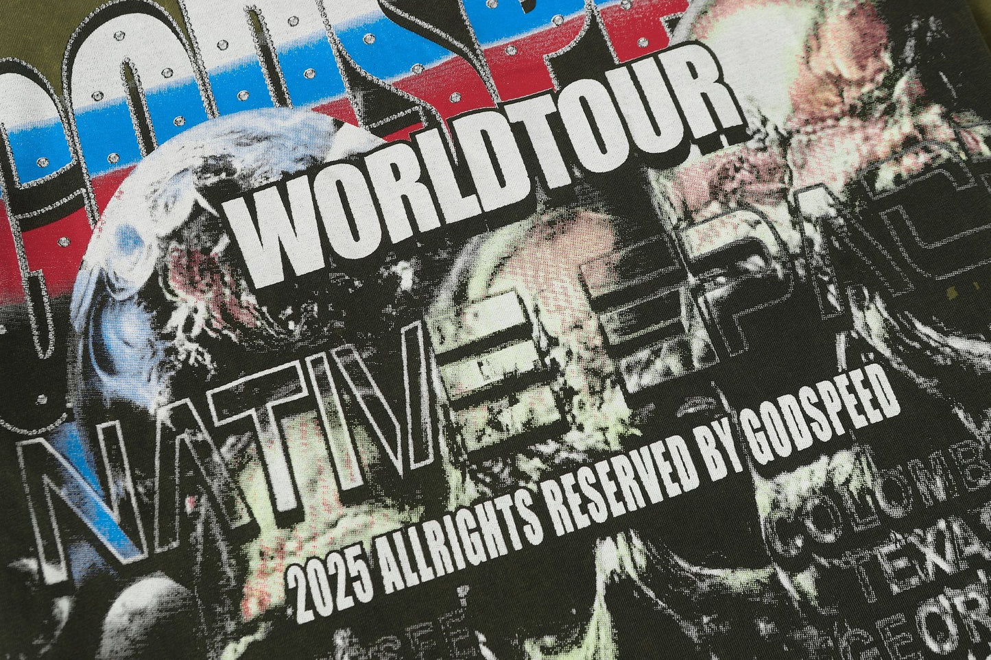 Godspeed World Tour Skull Graphic T-Shirt — detail