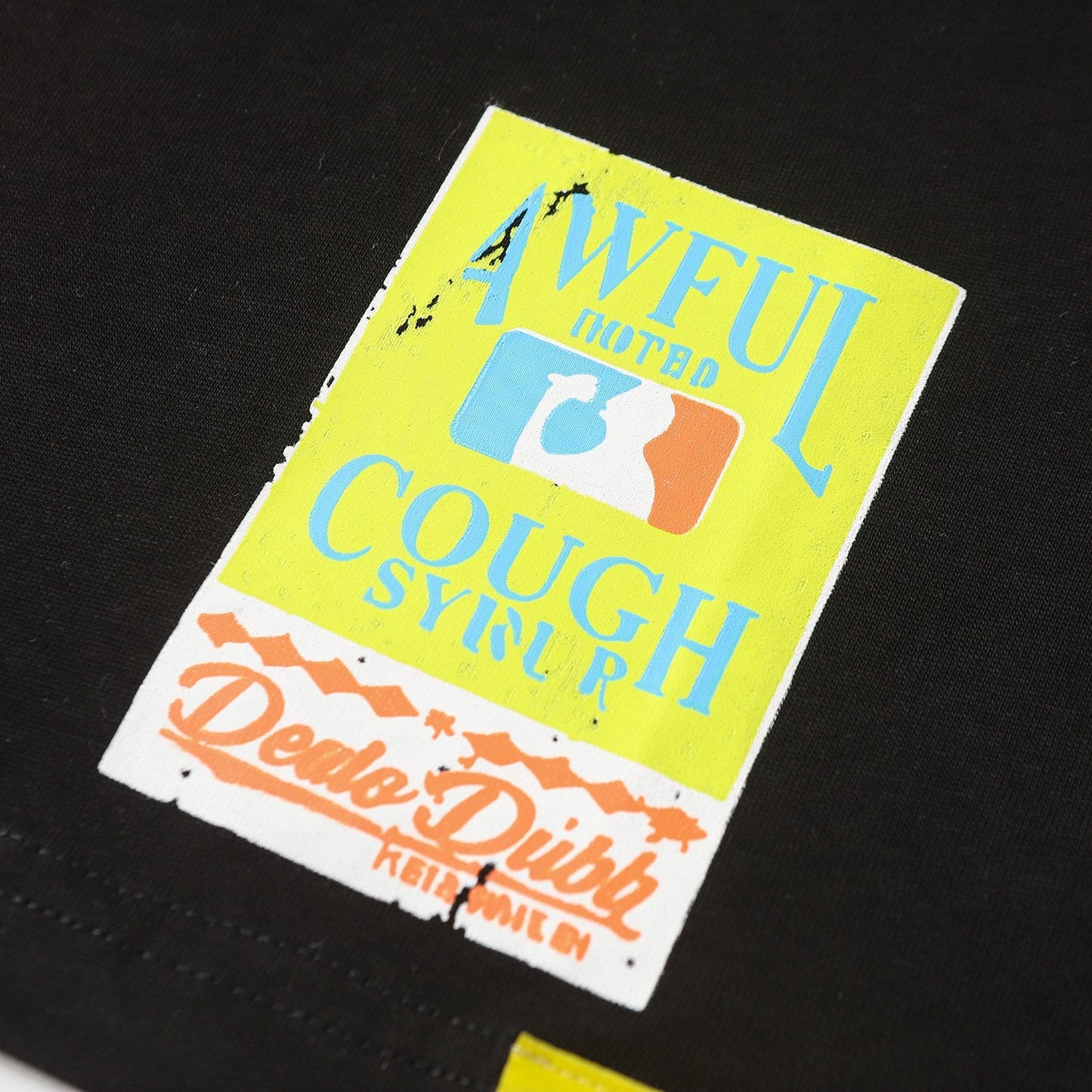 THAT'S A AWFUL LOT OF COUGH SYRUP Front & Back Graphic Short-Sleeve T-Shirt — detail