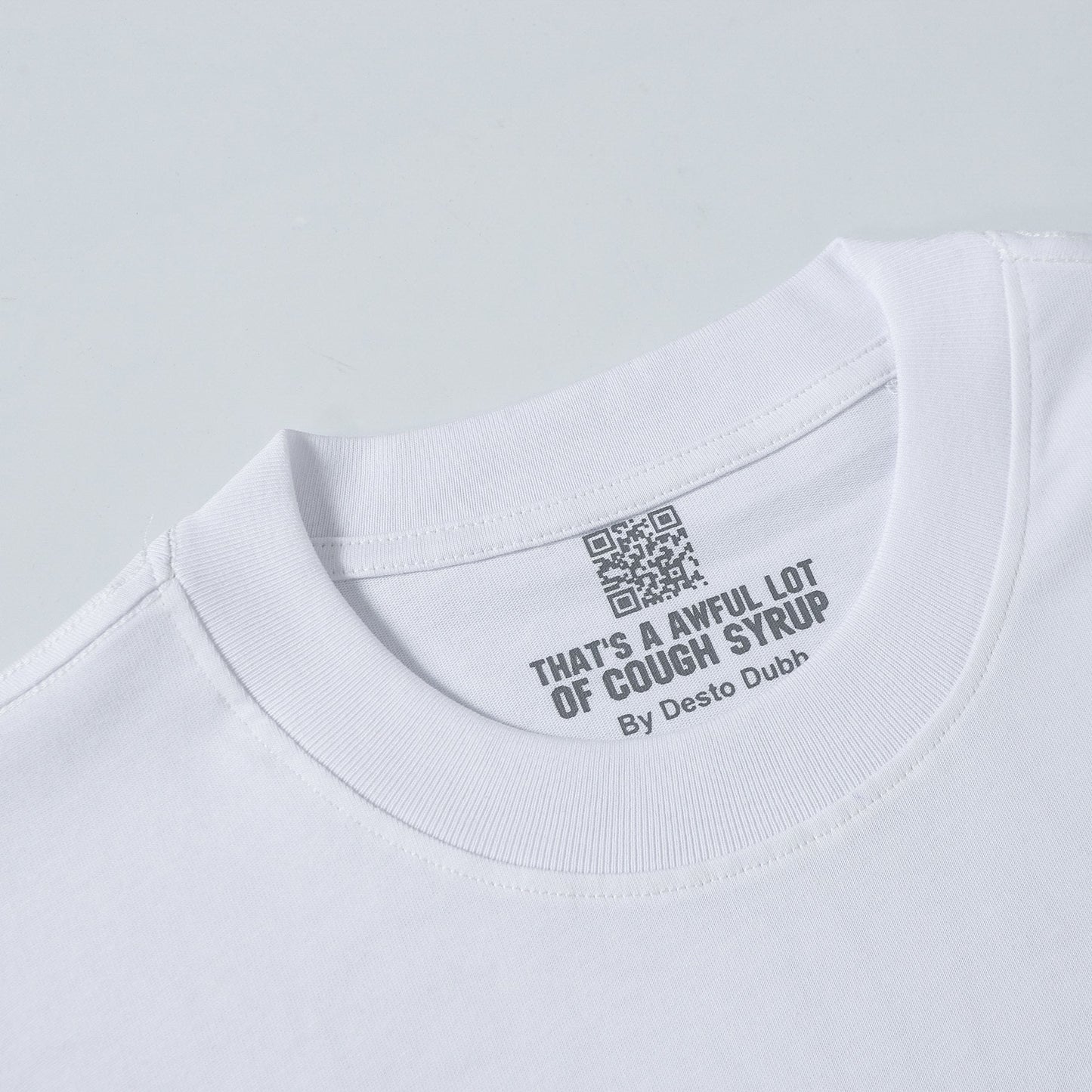 THAT'S A AWFUL LOT OF COUGH SYRUP Bottle Graphic Short-Sleeve T-Shirt — neck_label