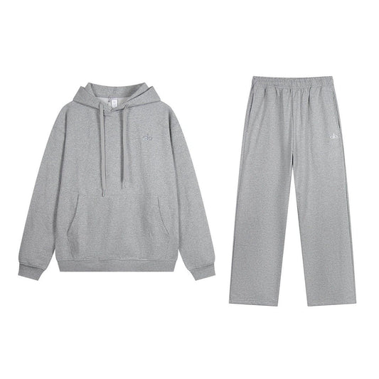 alo Logo Graphic Hoodie & Sweatpants Matching Set — front