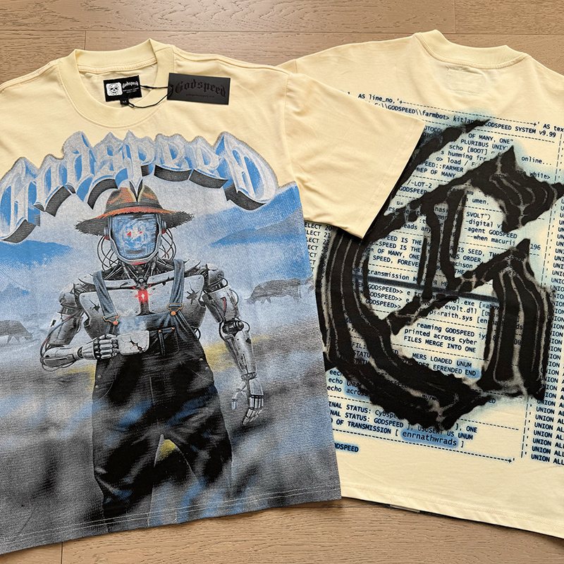 Godspeed Robot Cowboy Graphic T-Shirt — context