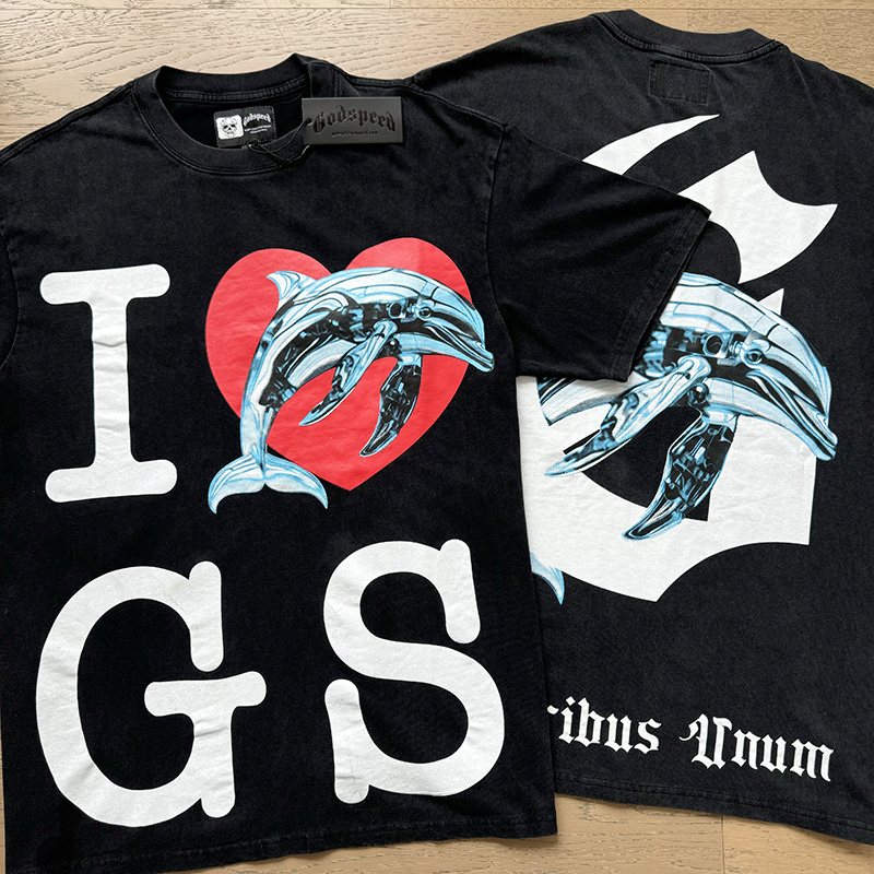Godspeed Black Washed GS Graphic Short-Sleeve T-Shirt — context