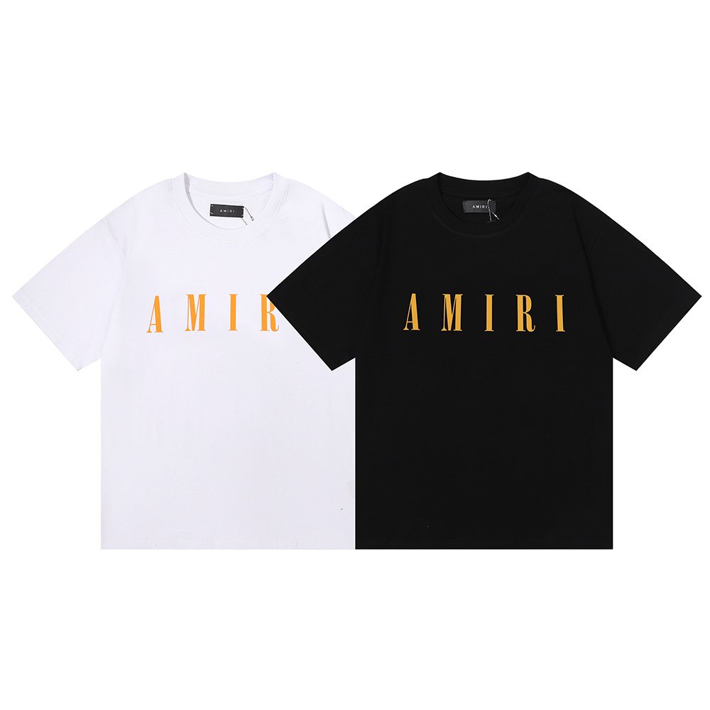 AMIRI Gold Wordmark T-Shirt — comparison