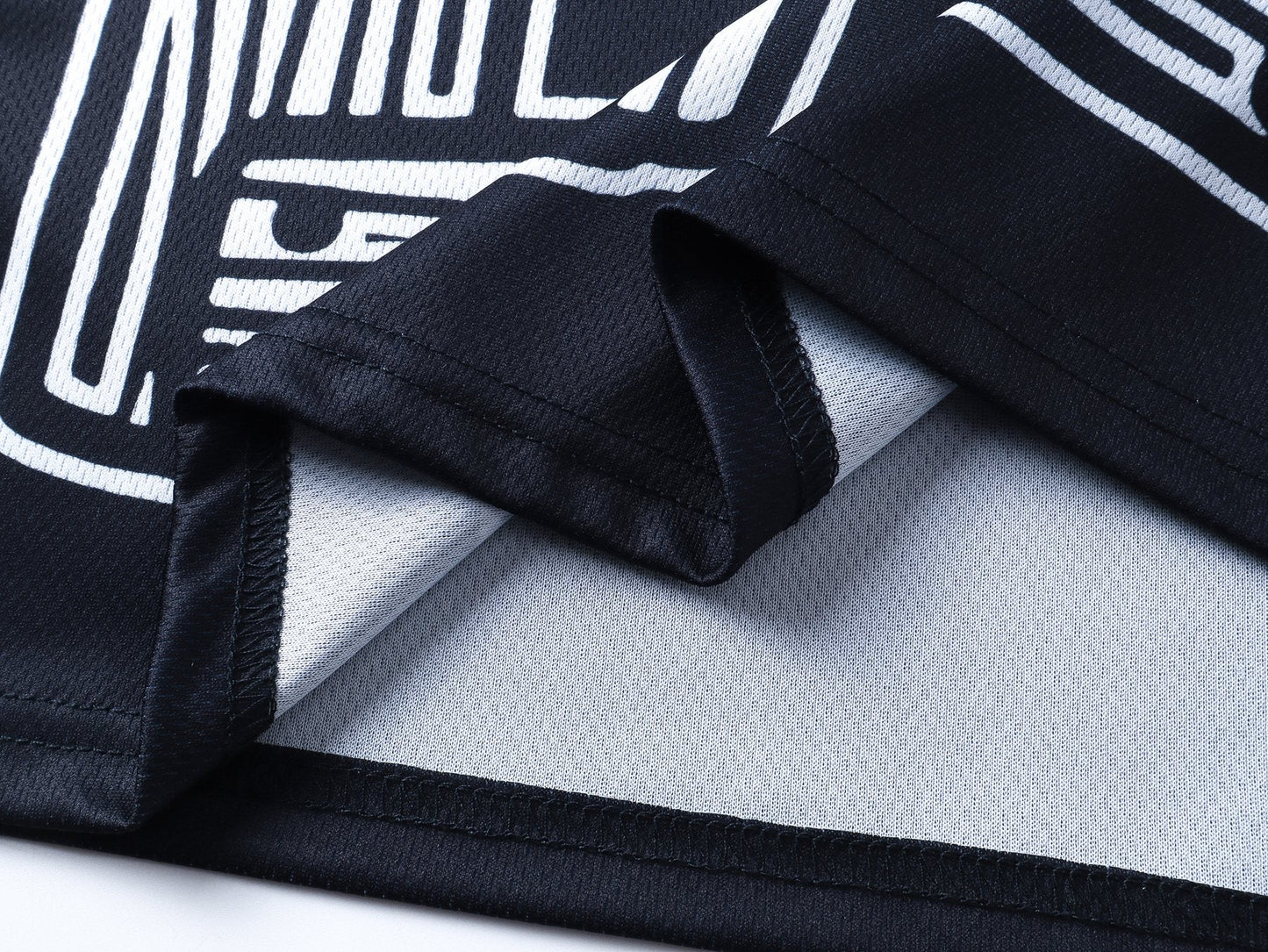 MIXED EMOTION V-Neck Jersey-Style Long-Sleeve T-Shirt — detail
