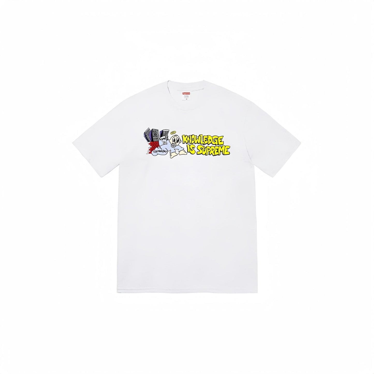 Supreme Knowledge Cartoon Graphic T-Shirt — front