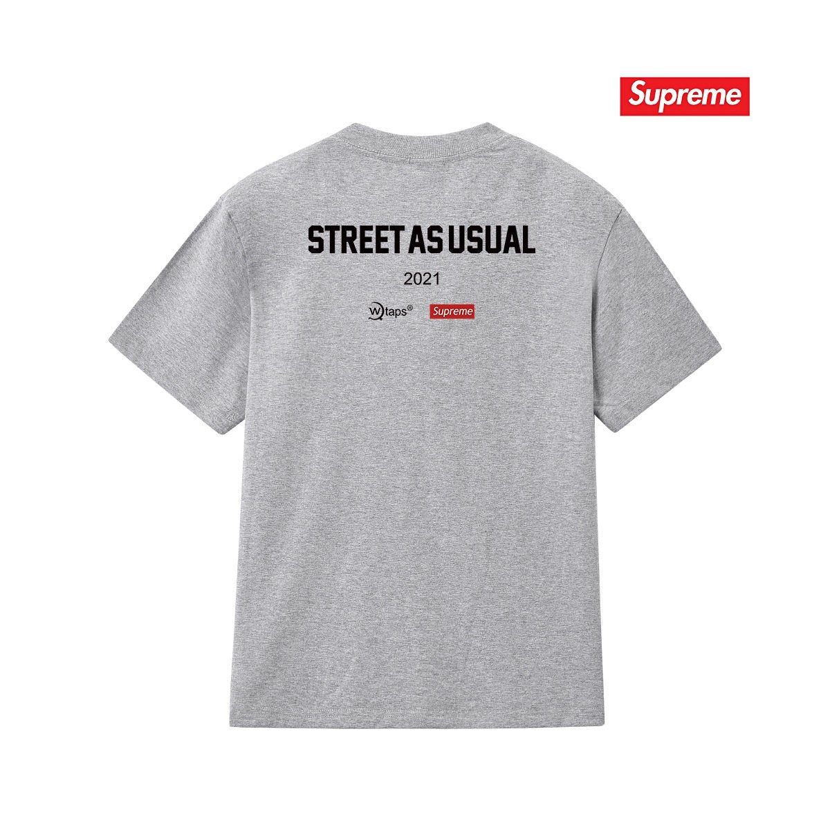 Supreme SIC'EM Street As Usual Graphic T-Shirt — back