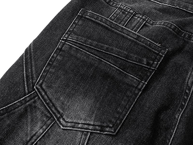 Purple Brand Black Washed Flare Jeans — detail