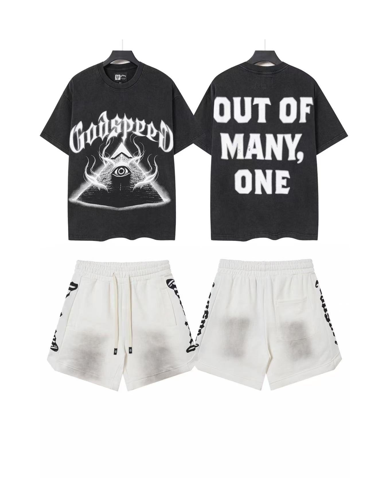 Godspeed Triangle Eye T-Shirt & Shorts Set — front