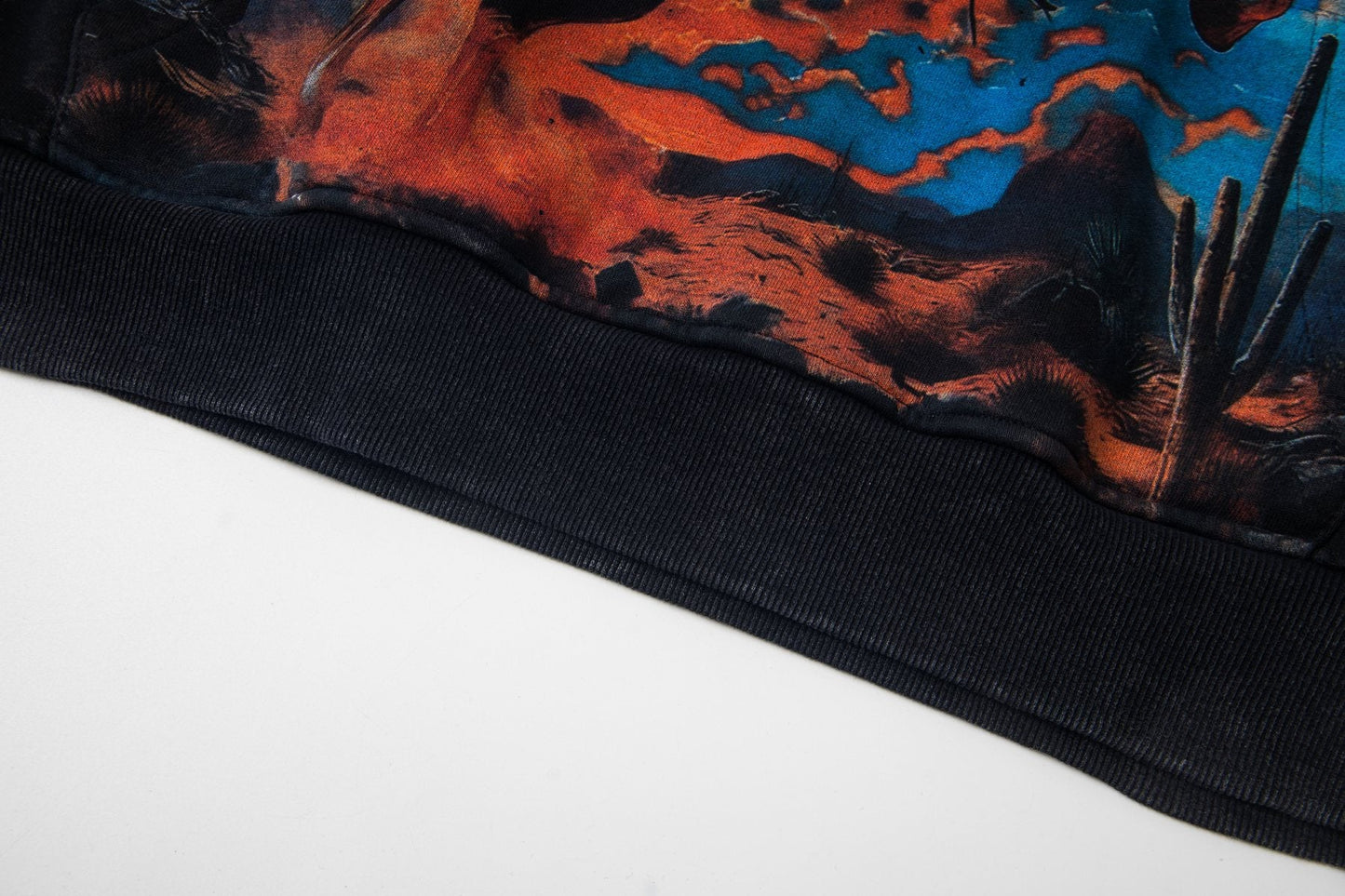 Godspeed Out of My Mind Cowboy Flame Graphic Hoodie — detail