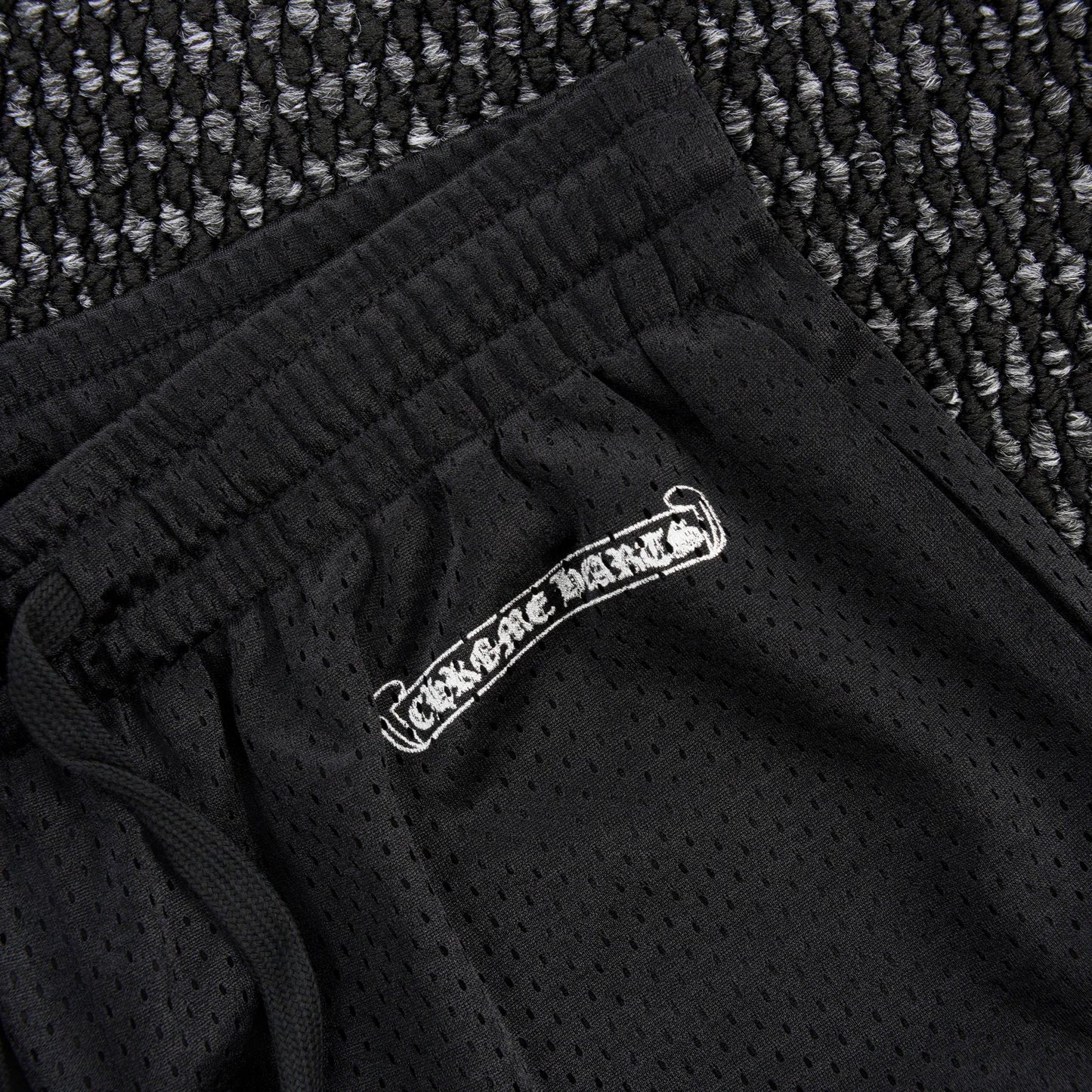 Chrome Hearts Sanskrit Cross Graphic Wide-Leg Pants — detail