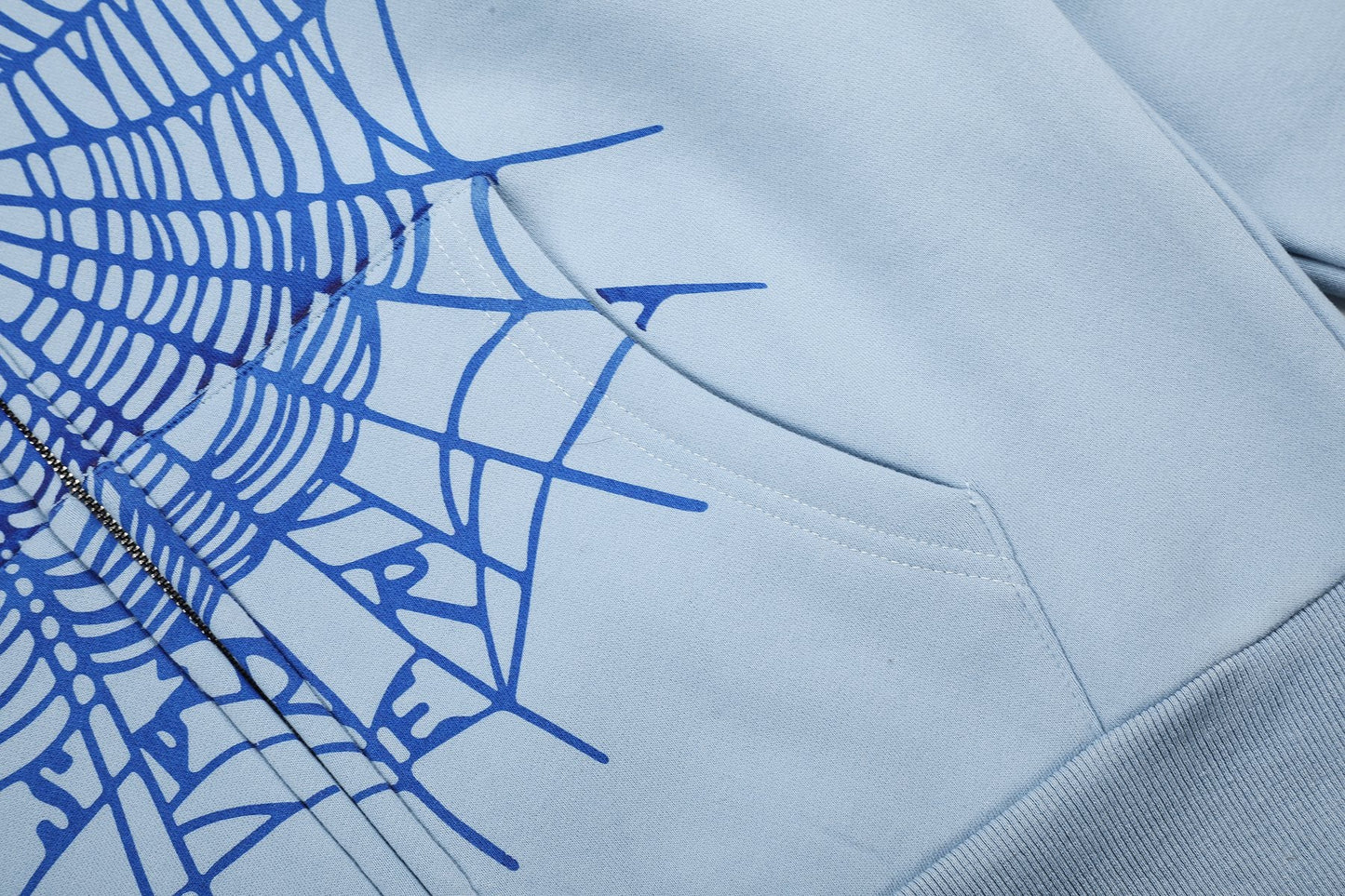Sp5der Spiderweb Graphic Zip Hoodie — detail