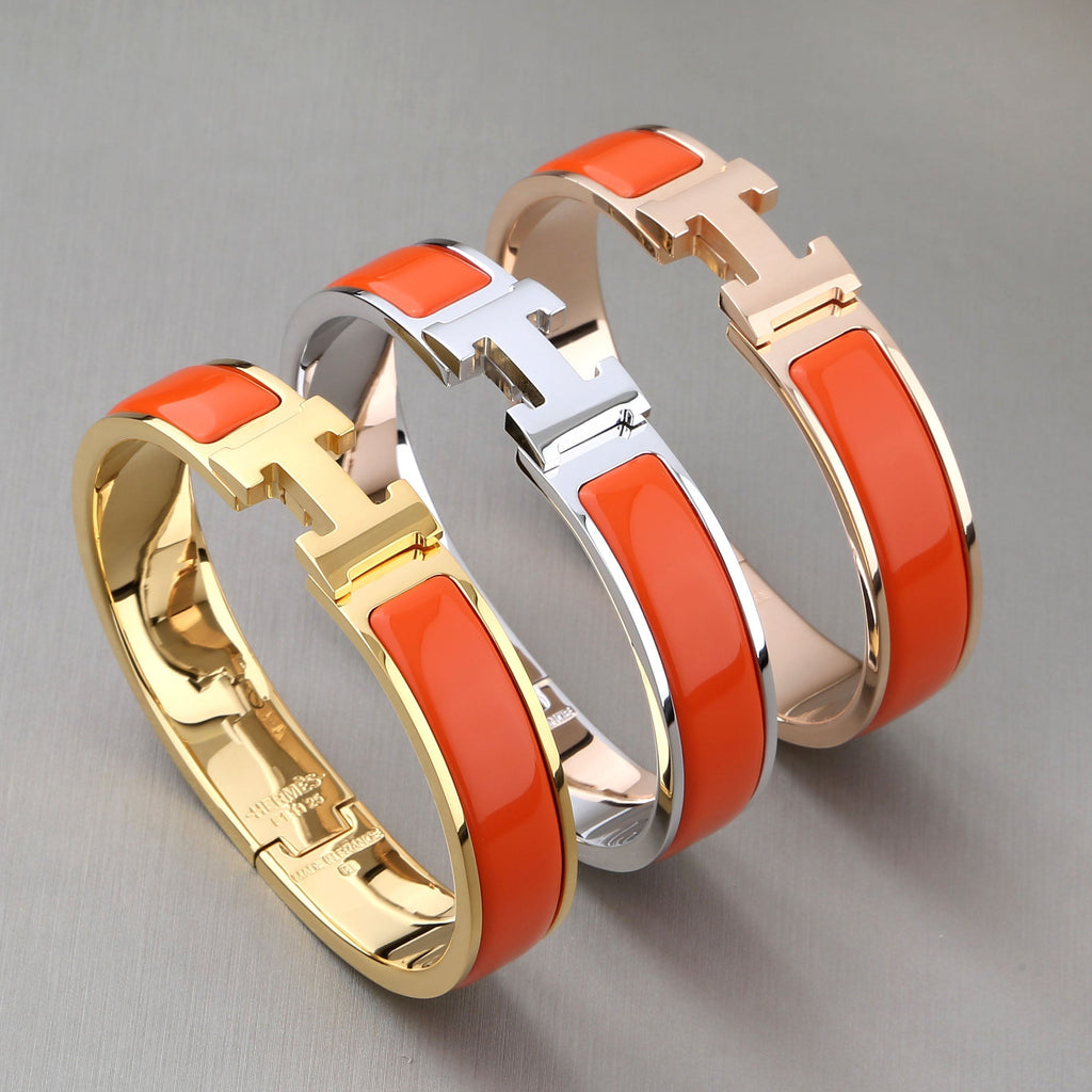Hermes H Orange Bracelet