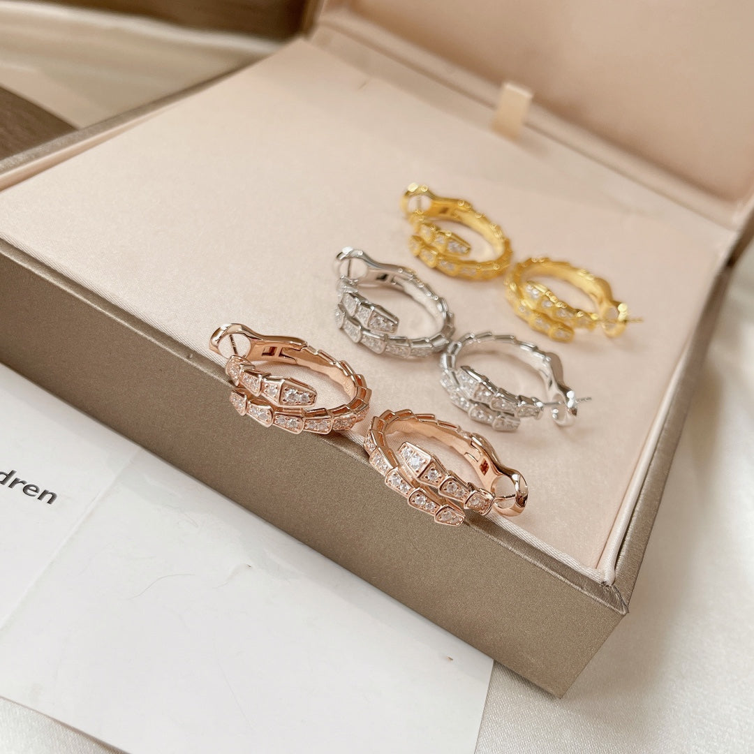 Bvlgari Serpenti Earrings Cubic Zirconia