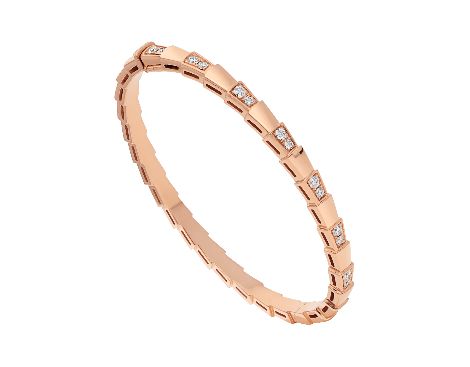 Bvlgari Serpenti Bracelet Pink Gold Cubic Zirconia