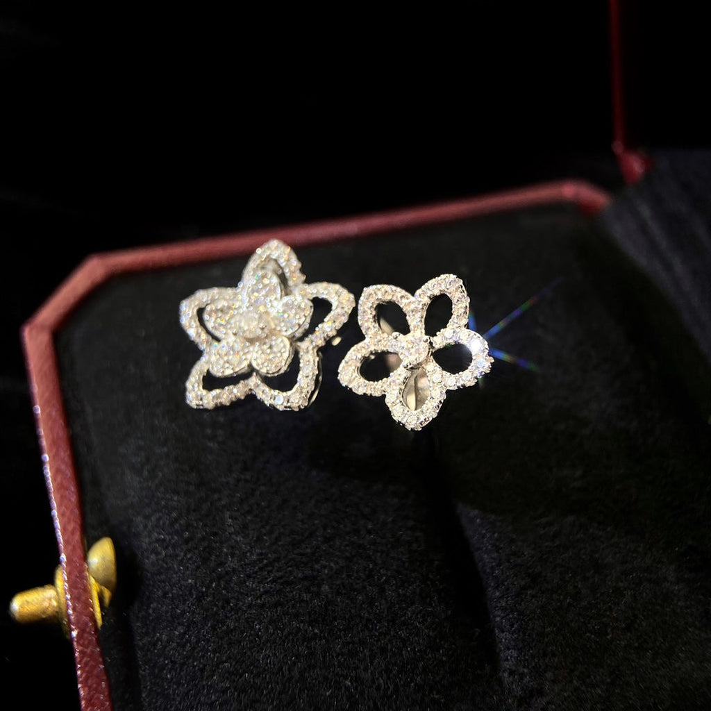 Graff Wild Flower Double Silver Cubic Zirconia Ring