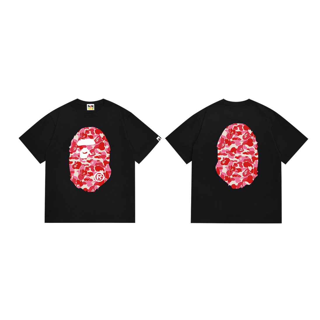 BAPE Camouflage Ape-Head Graphic Short-Sleeve T-Shirt — comparison