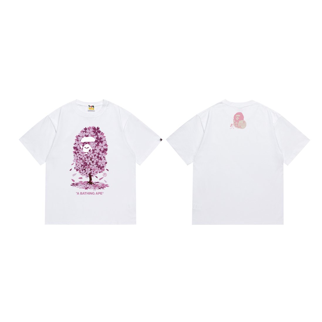 BAPE Pink Graphic Short-Sleeve T-Shirt — front