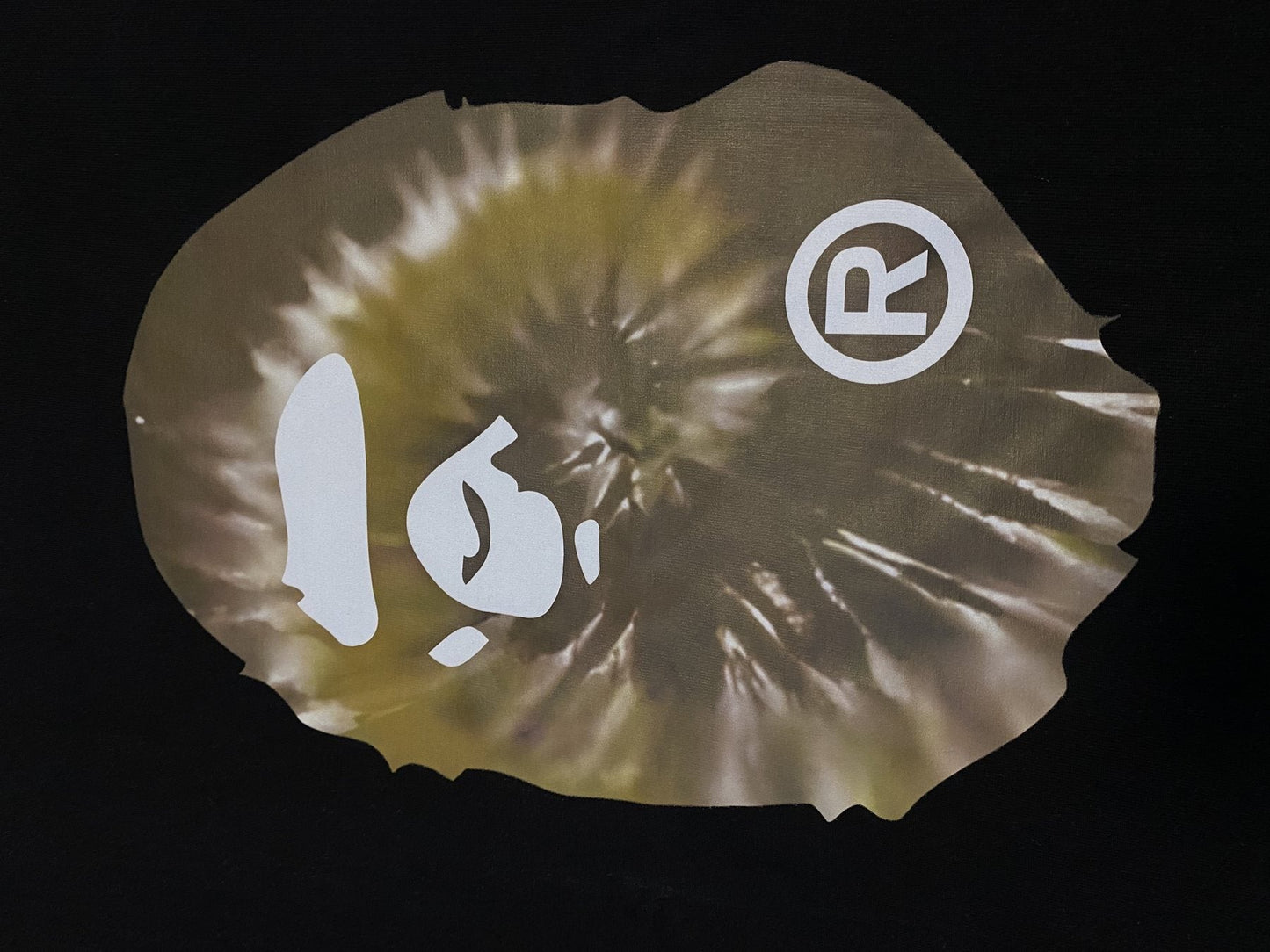 BAPE Tie-Dye Ape-Head Graphic T-Shirt — detail