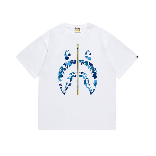 BAPE Blue Camo Head Graphic T-Shirt — hero
