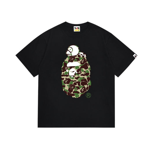 BAPE Green Camo Ape Head Graphic T-Shirt — front