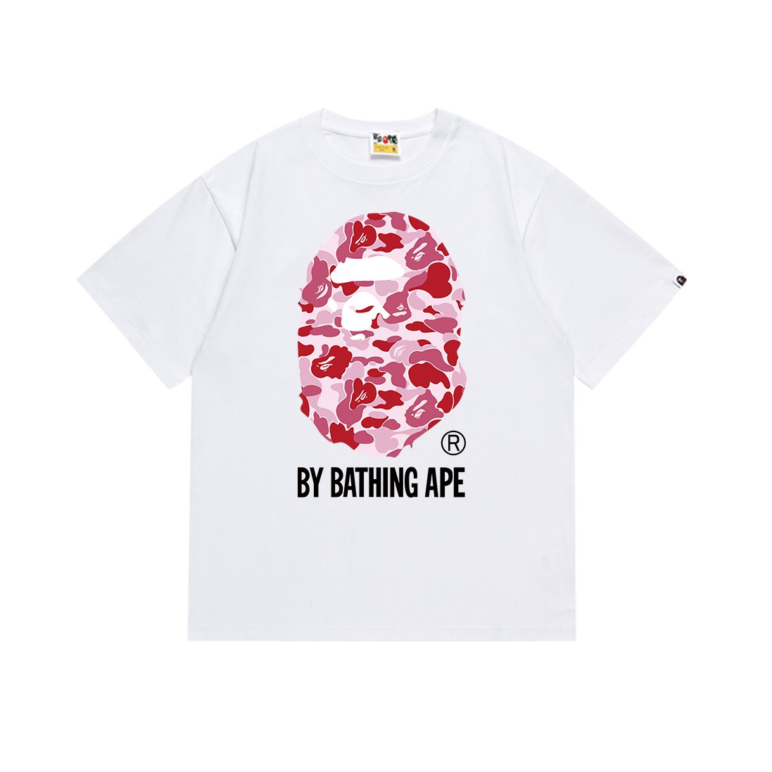 BAPE Pink Camo Ape Head Graphic T-Shirt — front