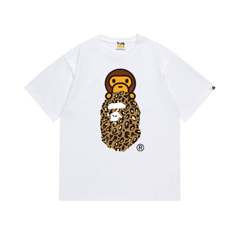 BAPE Tan Leopard Ape Graphic T-Shirt — hero