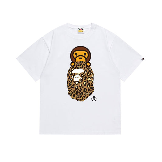 BAPE Tan Leopard Ape Graphic T-Shirt — hero