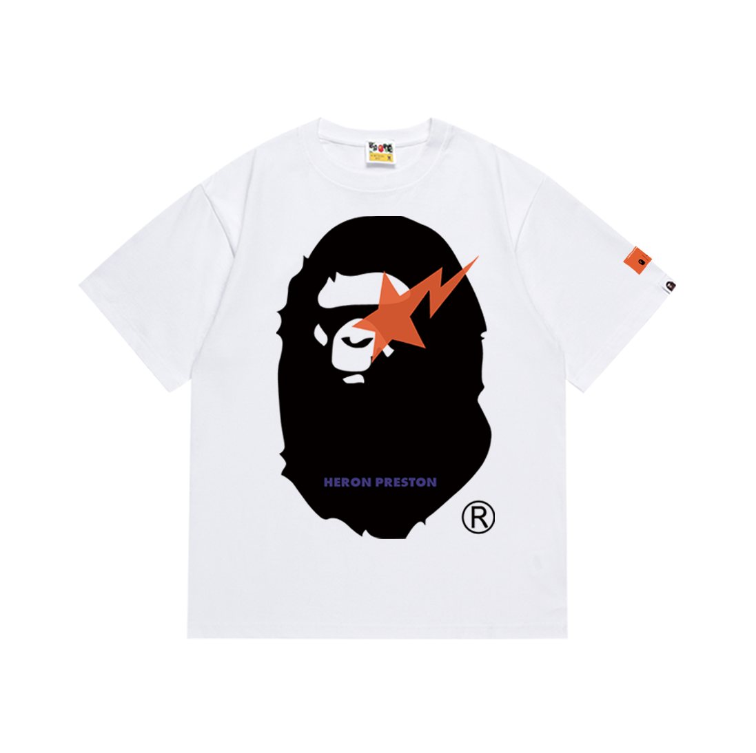 BAPE Ape Face Lightning Graphic T-Shirt — front