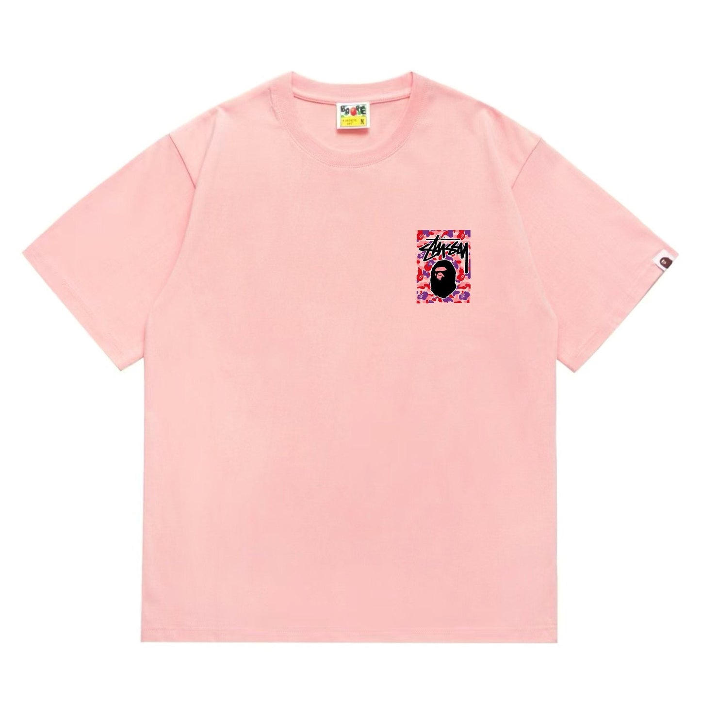 BAPE Warm Camo Black Ape Graphic T-Shirt — front