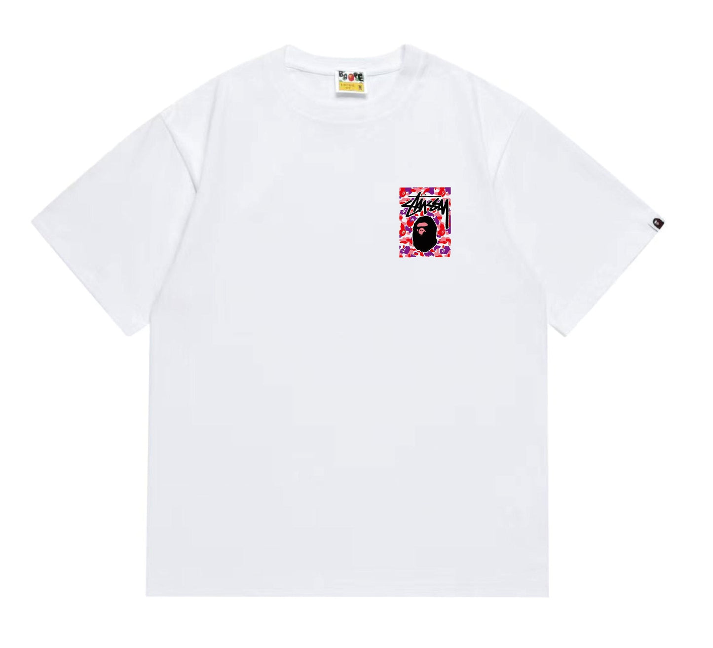 BAPE Warm Camo Black Ape Graphic T-Shirt — front