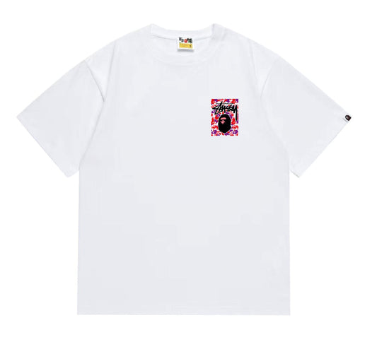 BAPE Warm Camo Black Ape Graphic T-Shirt — front