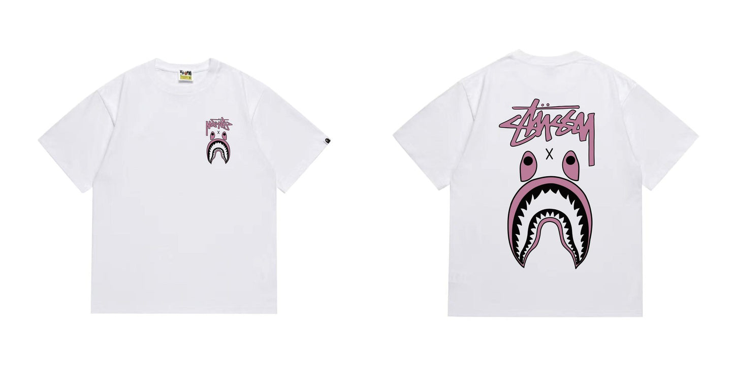 BAPE Contrast Shark Wordmark Graphic T-Shirt — comparison