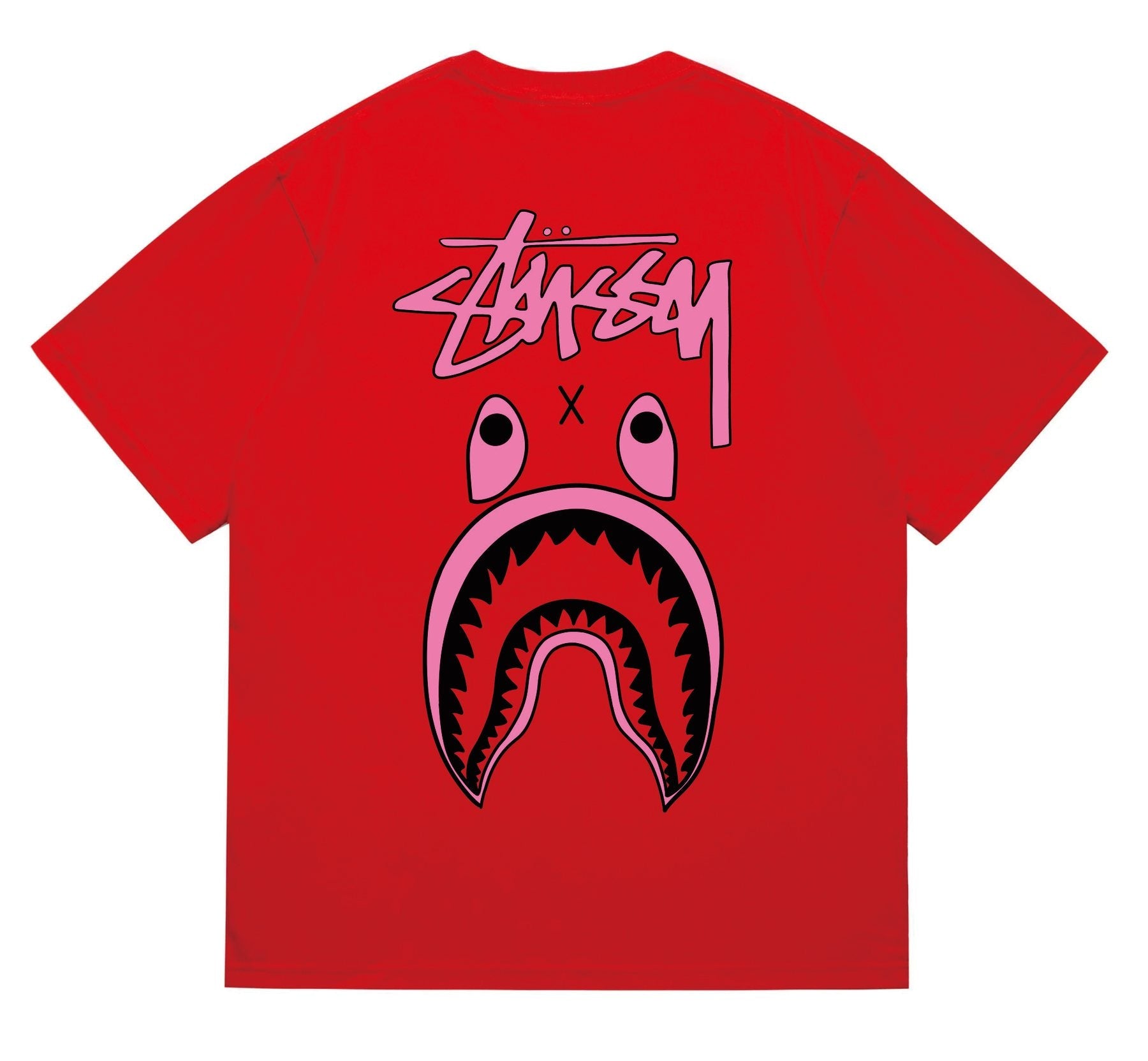 BAPE Contrast Shark Wordmark Graphic T-Shirt — back