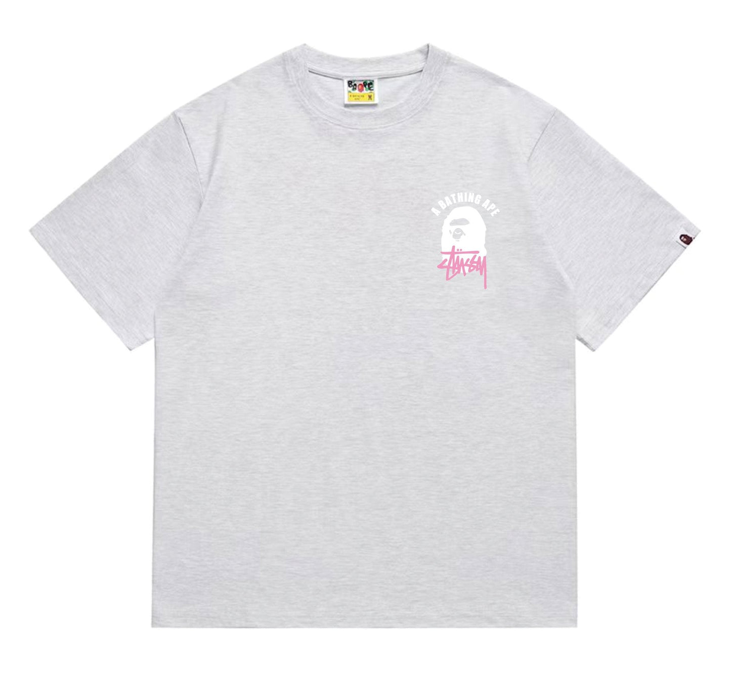 BAPE White Ape Back Graphic T-Shirt — front