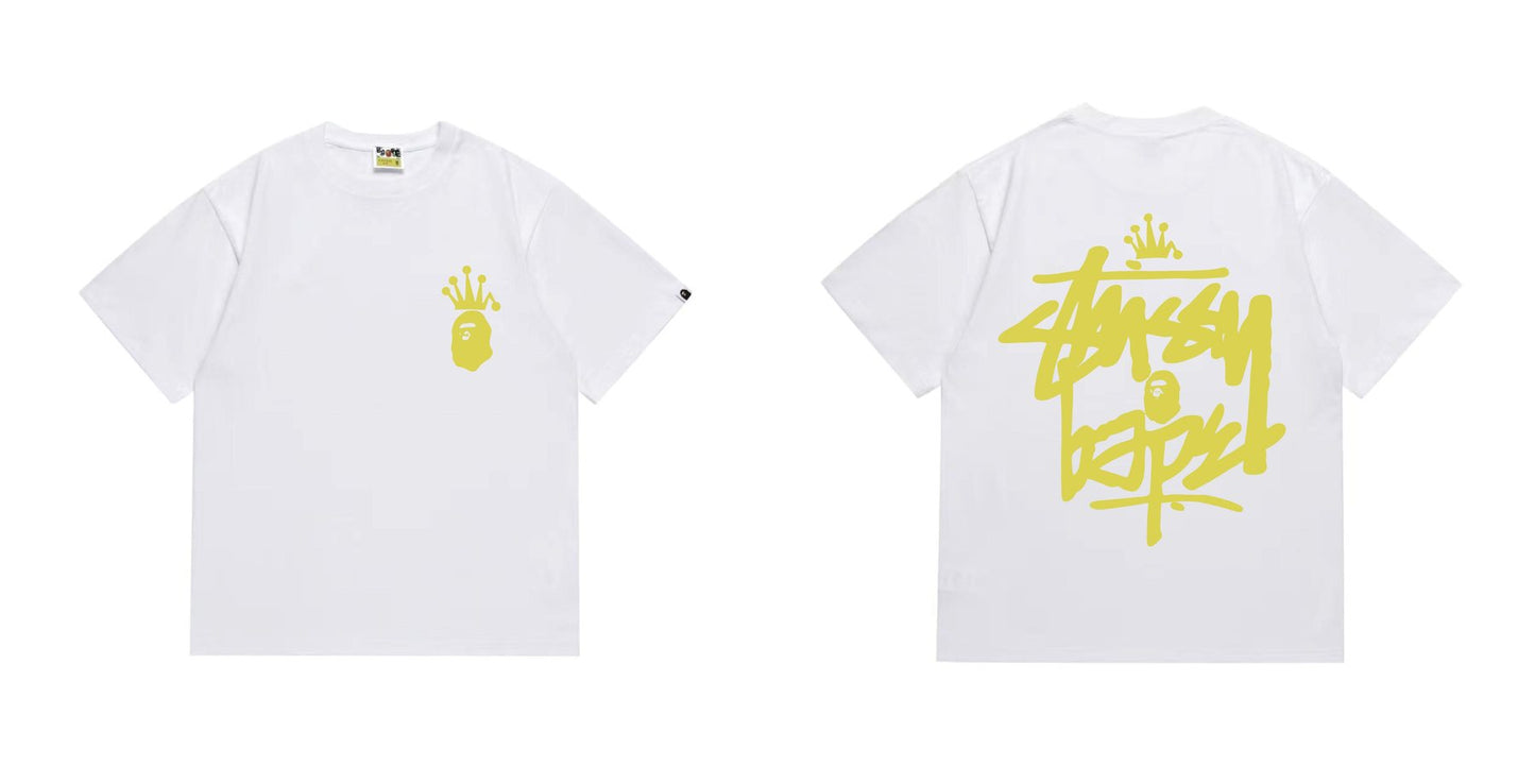 BAPE Crowned Ape Back Graphic Short-Sleeve T-Shirt — front