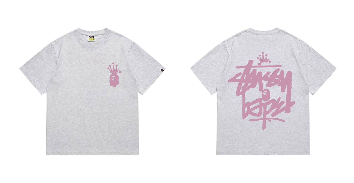 BAPE Crowned Ape Back Graphic Short-Sleeve T-Shirt — front