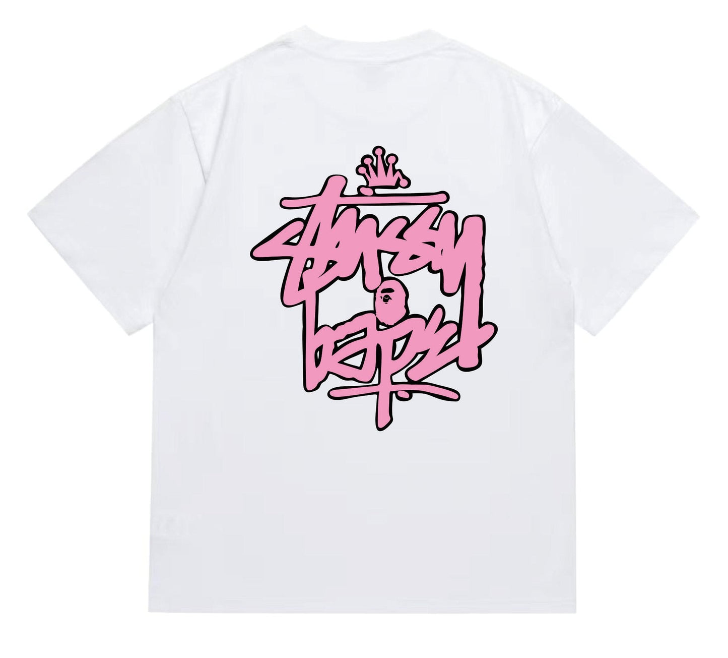 BAPE Crown-Face Graffiti Graphic T-Shirt — back