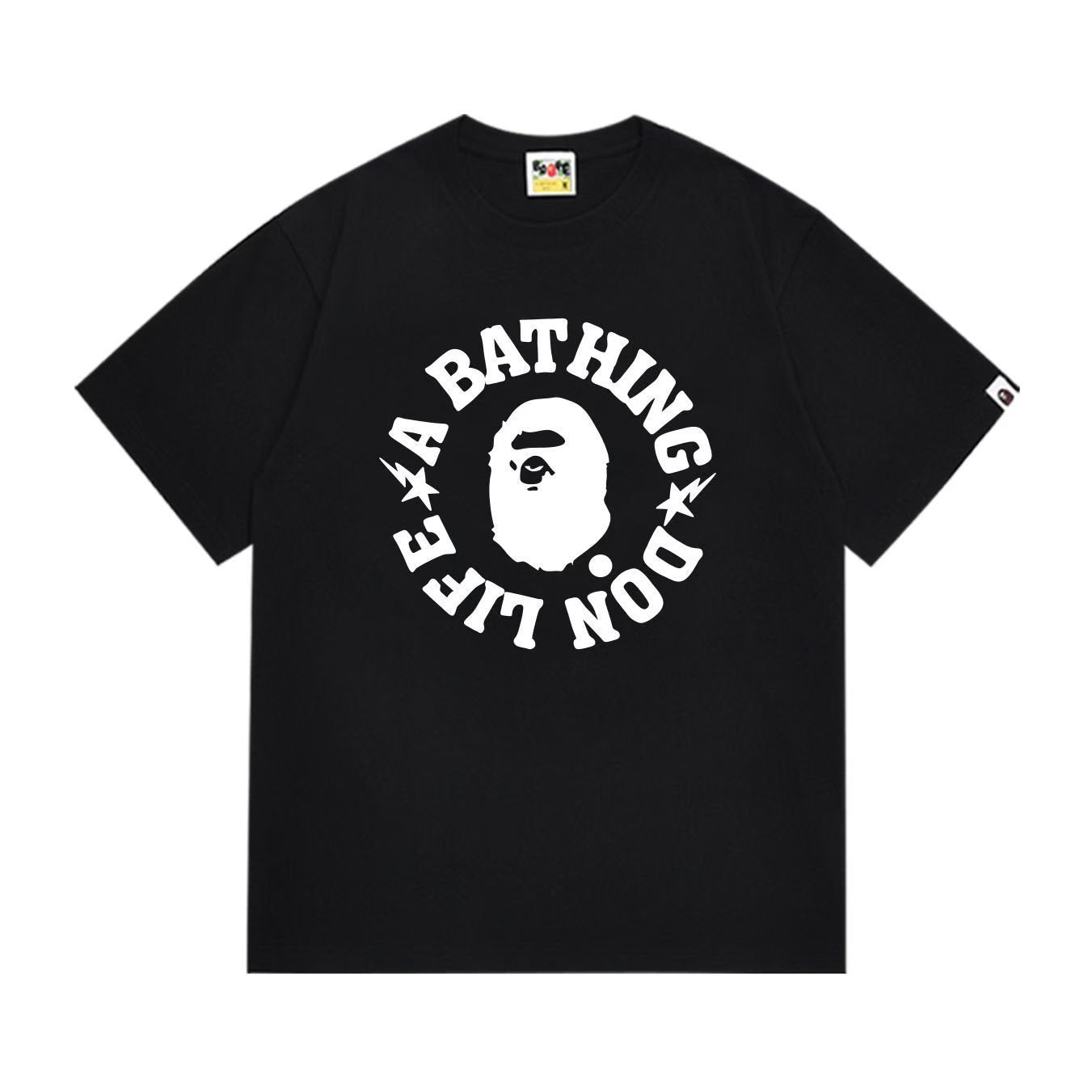BAPE Circular Graphic Short-Sleeve T-Shirt - White, Black — front