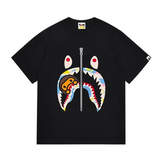 BAPE Shark Zipper Graphic T-Shirt — hero