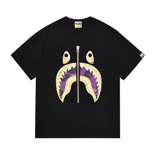 BAPE Shark Mouth Zipper Graphic T-Shirt — hero