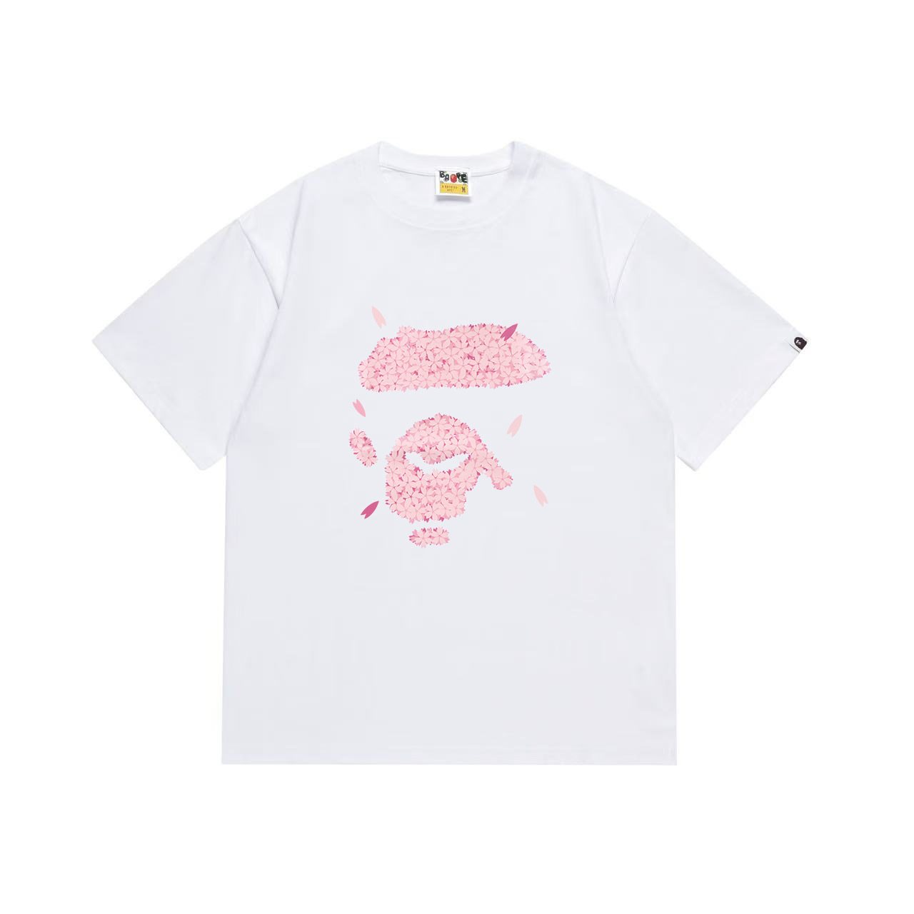 BAPE Pink Ape-Head Graphic T-Shirt — front