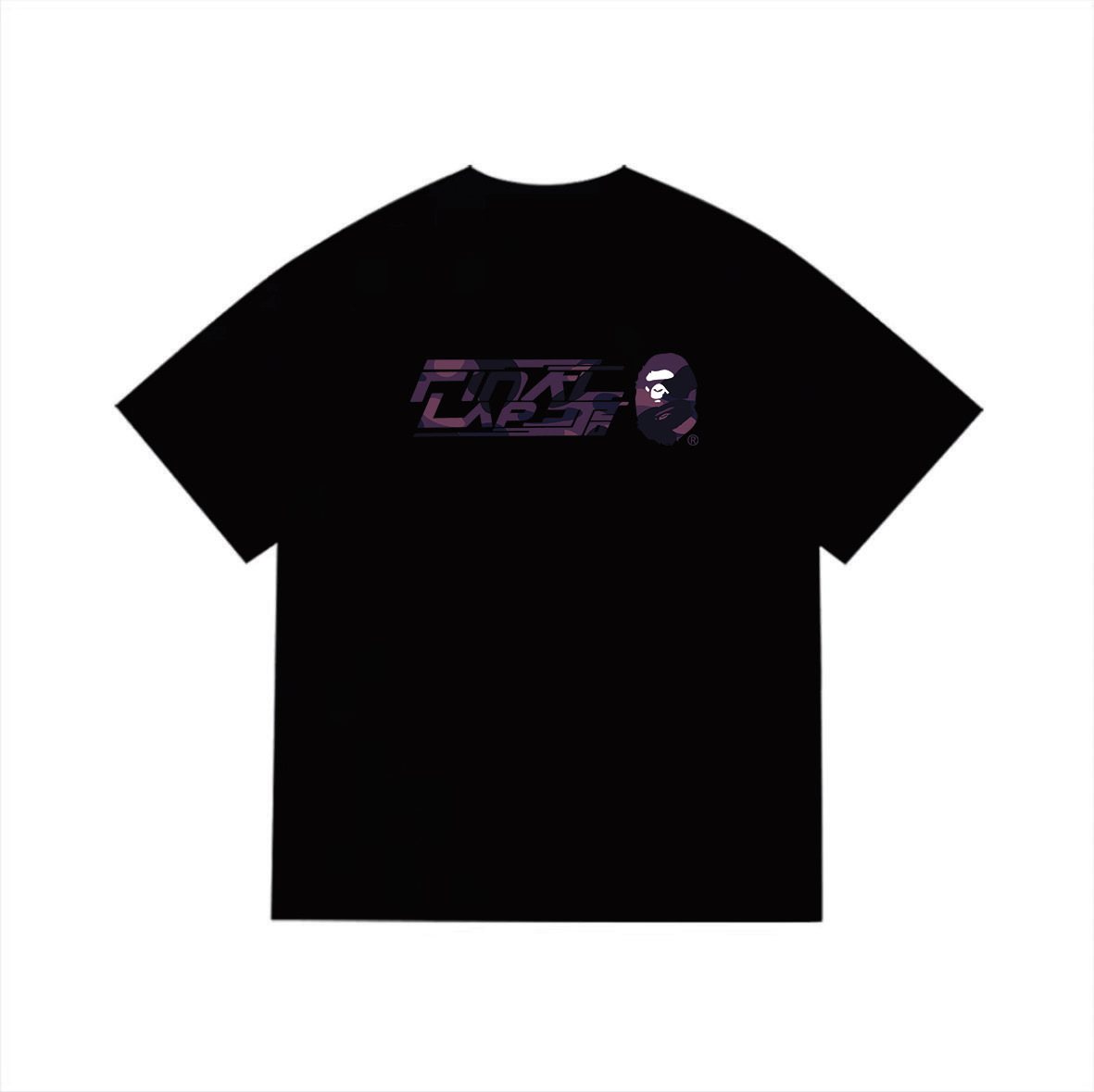 BAPE Purple Face Graphic Short-Sleeve T-Shirt — back