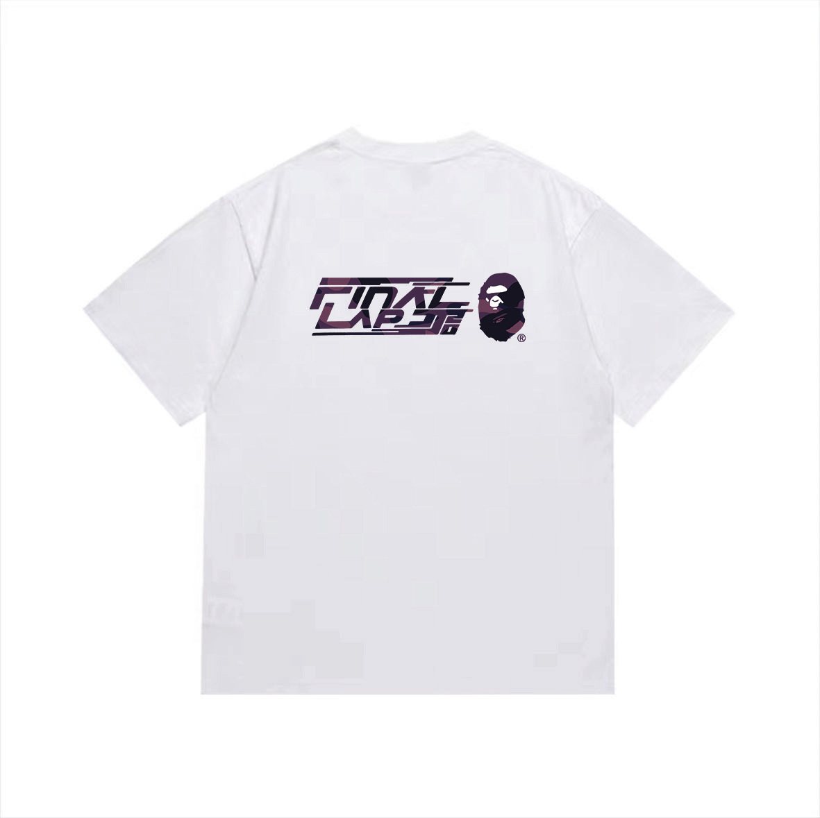 BAPE Purple Face Graphic Short-Sleeve T-Shirt — back