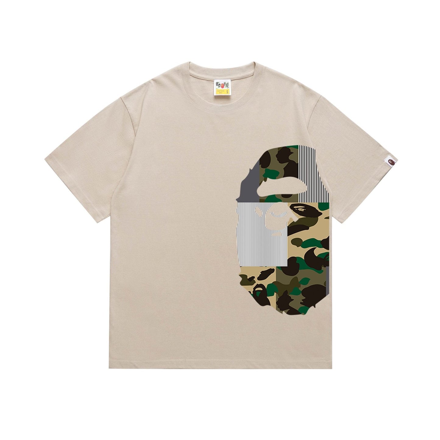 BAPE Camo Ape Face Graphic Short-Sleeve T-Shirt — front