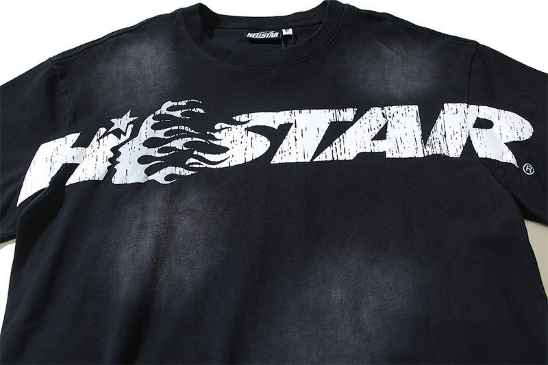 HELSTAR Distressed Graphic Short-Sleeve T-Shirt — detail