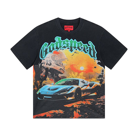 Godspeed Race Car Graphic T-Shirt — hero