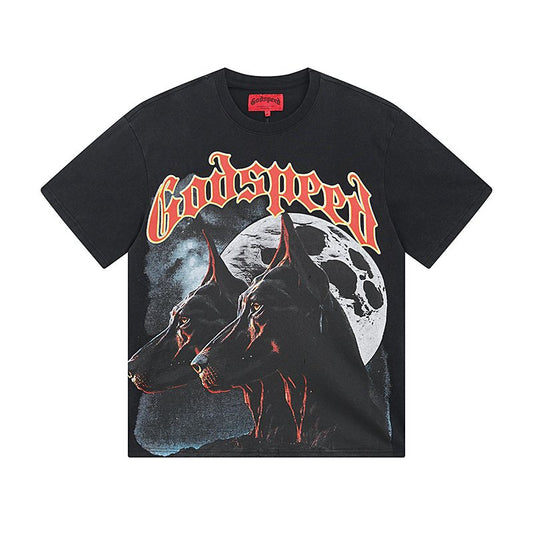 Godspeed Dog & Moon Graphic Washed T-Shirt — hero